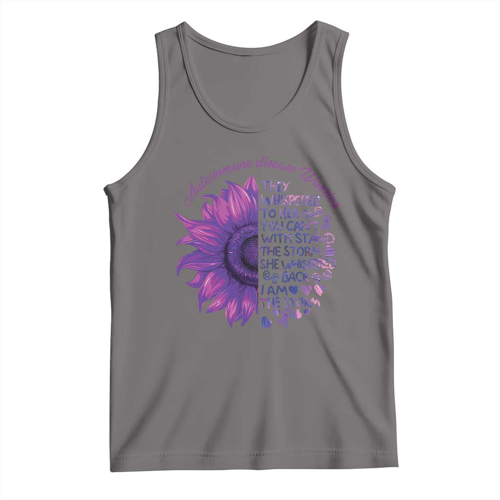 Autoimmune Disease Awereness Tank Top I Am The Storm Purple Ribbon TS10 Deep Heather Print Your Wear