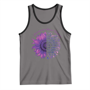 Autoimmune Disease Awereness Tank Top I Am The Storm Purple Ribbon TS10 Deep Heather Black Print Your Wear