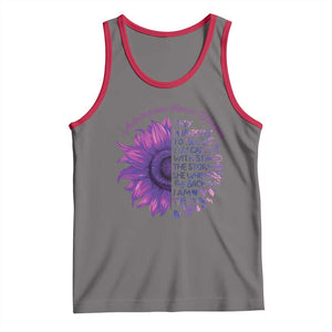 Autoimmune Disease Awereness Tank Top I Am The Storm Purple Ribbon TS10 Deep Heather Red Print Your Wear