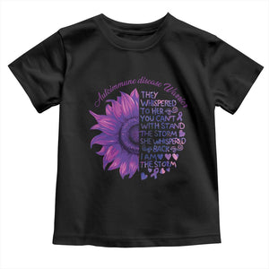 Autoimmune Disease Awereness Toddler T Shirt I Am The Storm Purple Ribbon TS10 Black Print Your Wear