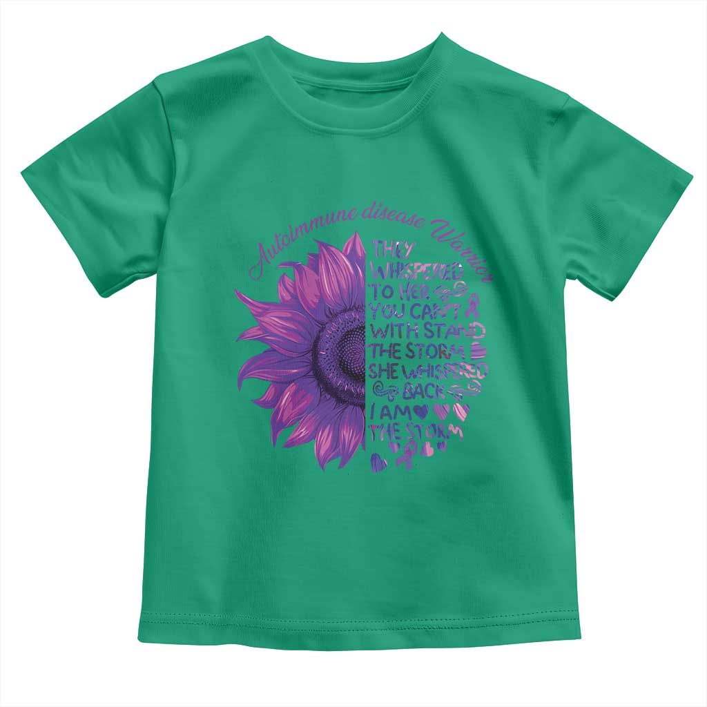 Autoimmune Disease Awereness Toddler T Shirt I Am The Storm Purple Ribbon TS10 Irish Green Print Your Wear