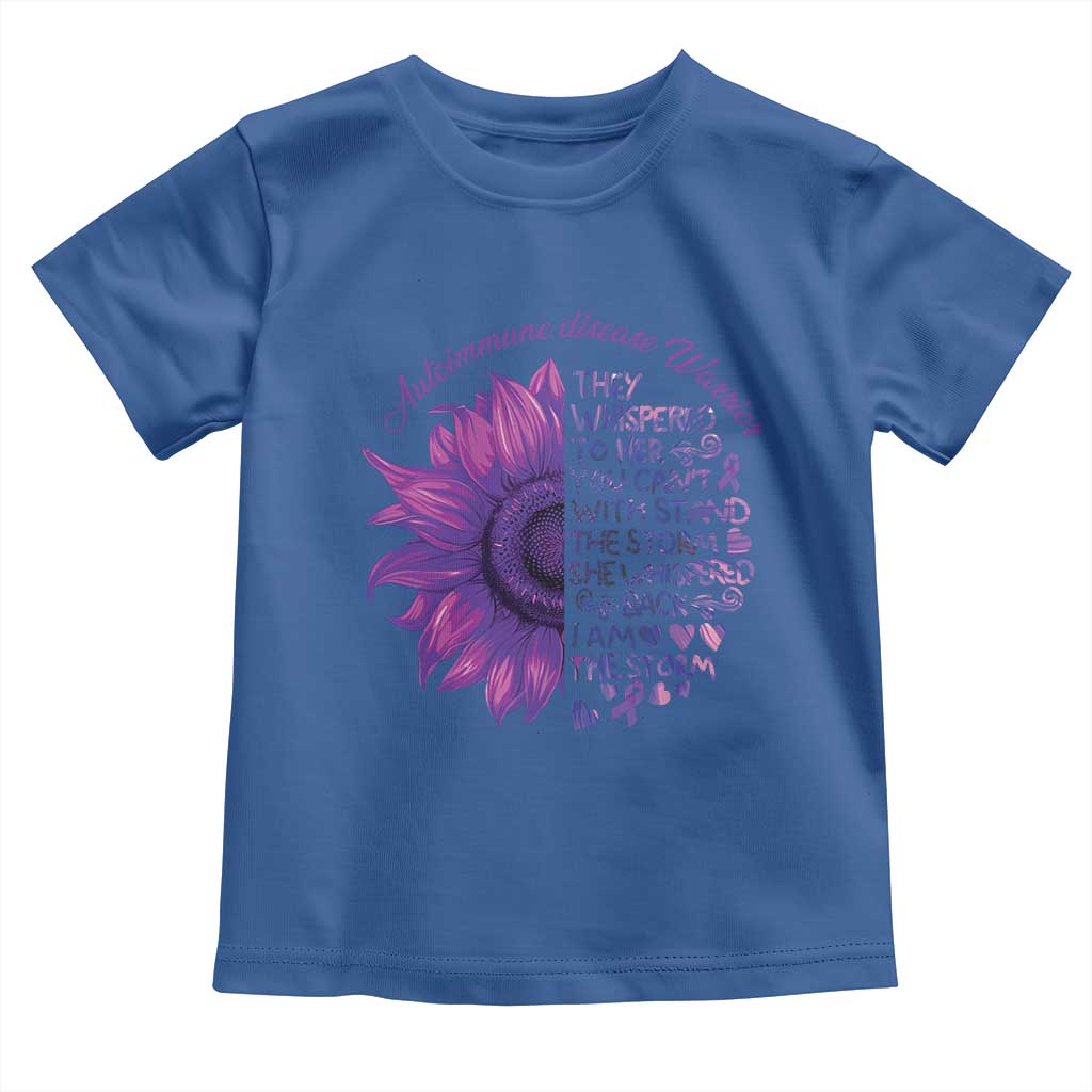 Autoimmune Disease Awereness Toddler T Shirt I Am The Storm Purple Ribbon TS10 Royal Blue Print Your Wear