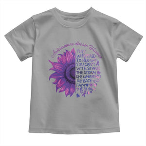 Autoimmune Disease Awereness Toddler T Shirt I Am The Storm Purple Ribbon TS10 Sport Gray Print Your Wear