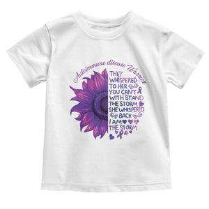 Autoimmune Disease Awereness Toddler T Shirt I Am The Storm Purple Ribbon TS10 White Print Your Wear
