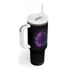 Autoimmune Disease Awereness Tumbler With Handle I Am The Storm Purple Ribbon TS10 Print Your Wear