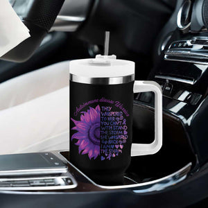Autoimmune Disease Awereness Tumbler With Handle I Am The Storm Purple Ribbon TS10 Print Your Wear