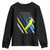 World Down Syndrome Day Youth Sweatshirt Blue Yellow Ribbon American Flag T21 321 TS10 Black Print Your Wear