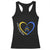 Down Syndrome Mom Racerback Tank Top Love Heart Three Arrows Lucky Mama T21 321 TS10 Black Print Your Wear