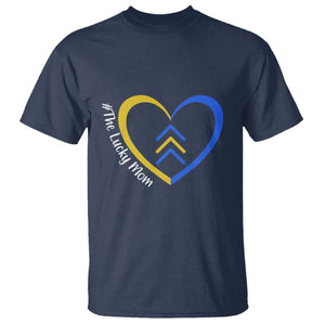 Down Syndrome Mom T Shirt Love Heart Three Arrows Lucky Mama T21 321 TS10 Navy Print Your Wear
