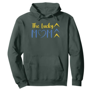 Down Syndrome Mom Hoodie Three Arrows The Lucky Mama T21 321 TS10 Dark Forest Green Print Your Wear