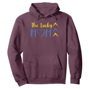 Down Syndrome Mom Hoodie Three Arrows The Lucky Mama T21 321 TS10 Maroon Print Your Wear
