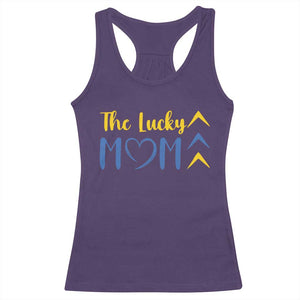 Down Syndrome Mom Racerback Tank Top Three Arrows The Lucky Mama T21 321 TS10 Purple Print Your Wear