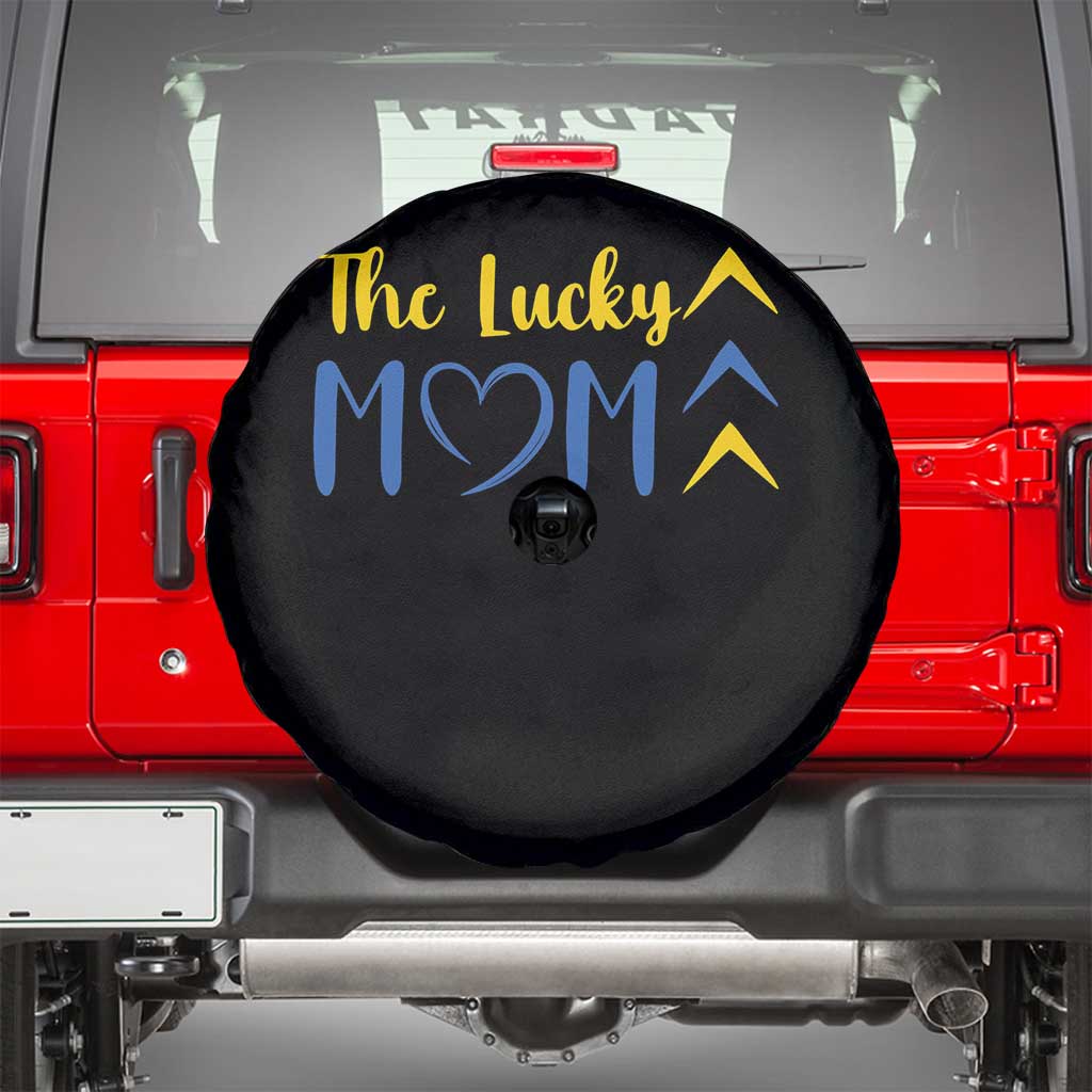 Down Syndrome Mom Spare Tire Cover Three Arrows The Lucky Mama T21 321 TS10 Black Print Your Wear