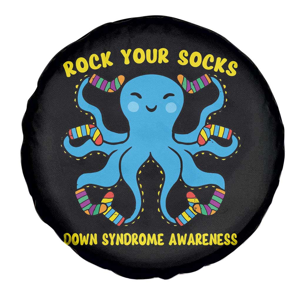 World Down Syndrome Day Spare Tire Cover Octopus Rock Your Sock Support 321 TS10 Print Your Wear