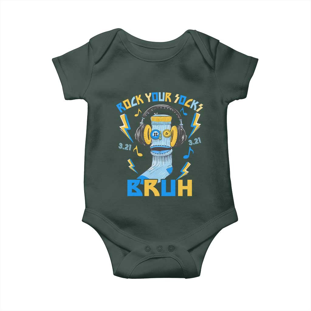 World Down Syndrome Day Baby Onesie Rock Your Sock Bruh Support 321 TS10 Print Your Wear