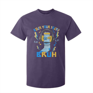 World Down Syndrome Day T Shirt For Kid Rock Your Sock Bruh Support 321 TS10 Purple Print Your Wear