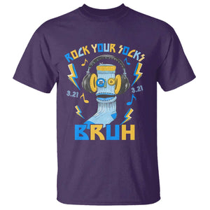 World Down Syndrome Day T Shirt Rock Your Sock Bruh Support 321 TS10 Purple Print Your Wear
