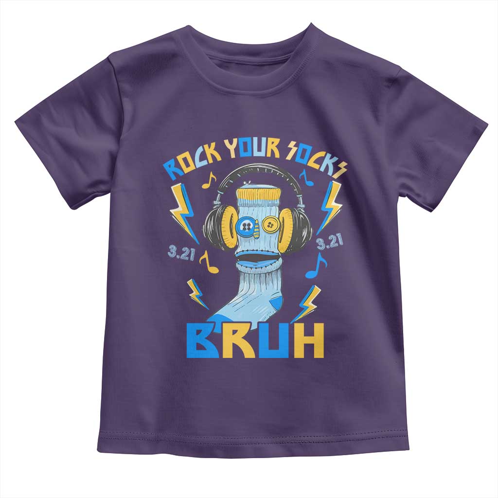 World Down Syndrome Day Toddler T Shirt Rock Your Sock Bruh Support 321 TS10 Purple Print Your Wear