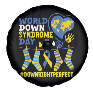 World Down Syndrome Day Spare Tire Cover Blue Yellow Ribbon Down Right Perfect Awareness Support TS10 Print Your Wear