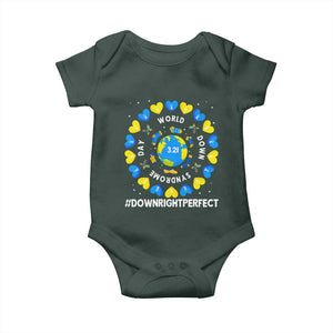 World Down Syndrome Day Baby Onesie 321 Awareness Support Blue Yellow Ribbon Down Right Perfect TS10 Print Your Wear