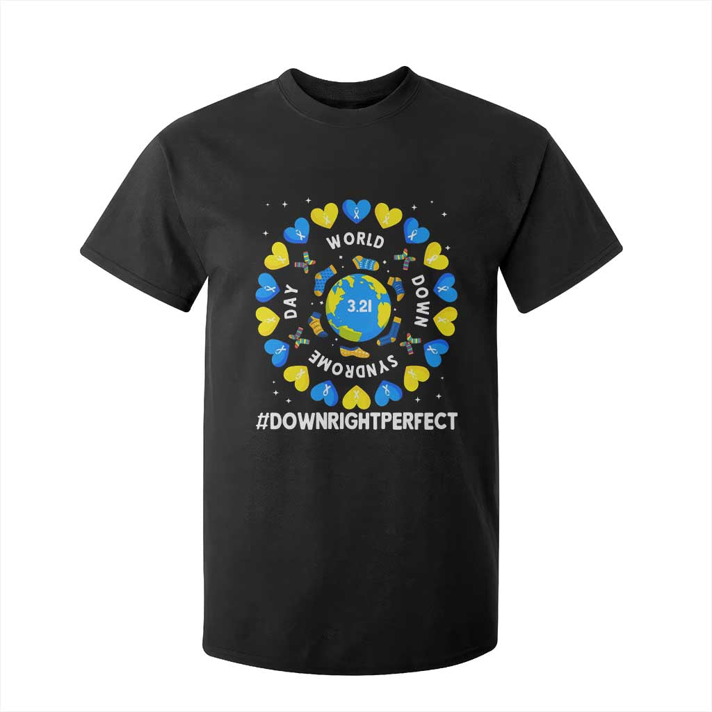 World Down Syndrome Day T Shirt For Kid 321 Awareness Support Blue Yellow Ribbon Down Right Perfect TS10 Black Print Your Wear