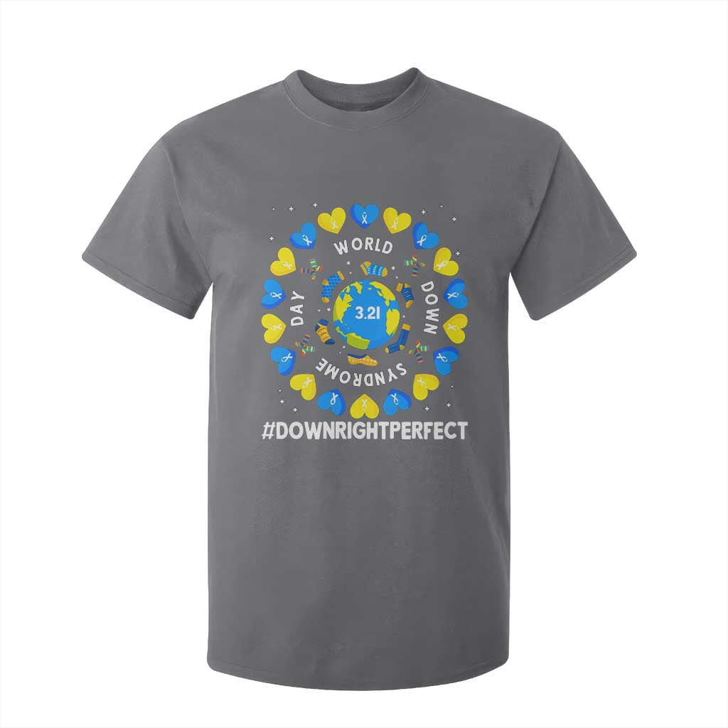World Down Syndrome Day T Shirt For Kid 321 Awareness Support Blue Yellow Ribbon Down Right Perfect TS10 Charcoal Print Your Wear
