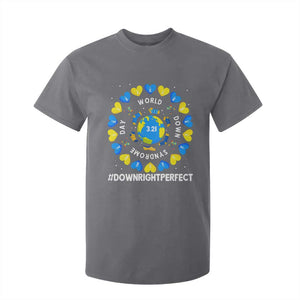 World Down Syndrome Day T Shirt For Kid 321 Awareness Support Blue Yellow Ribbon Down Right Perfect TS10 Charcoal Print Your Wear