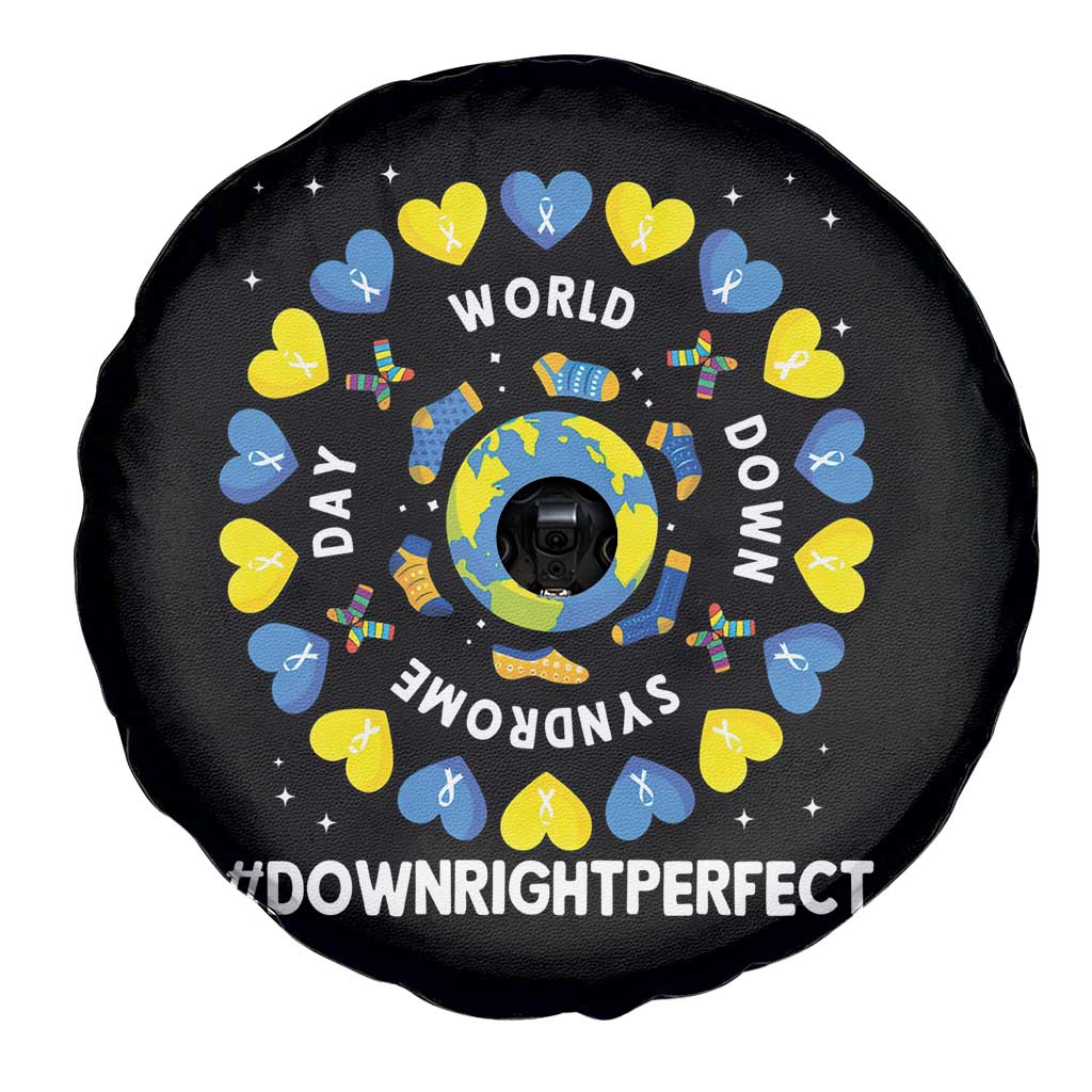 World Down Syndrome Day Spare Tire Cover 321 Awareness Support Blue Yellow Ribbon Down Right Perfect TS10 Print Your Wear