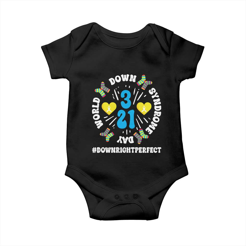 World Down Syndrome Day Baby Onesie 321 Awareness Support Blue Yellow Ribbon TS10 Black Print Your Wear