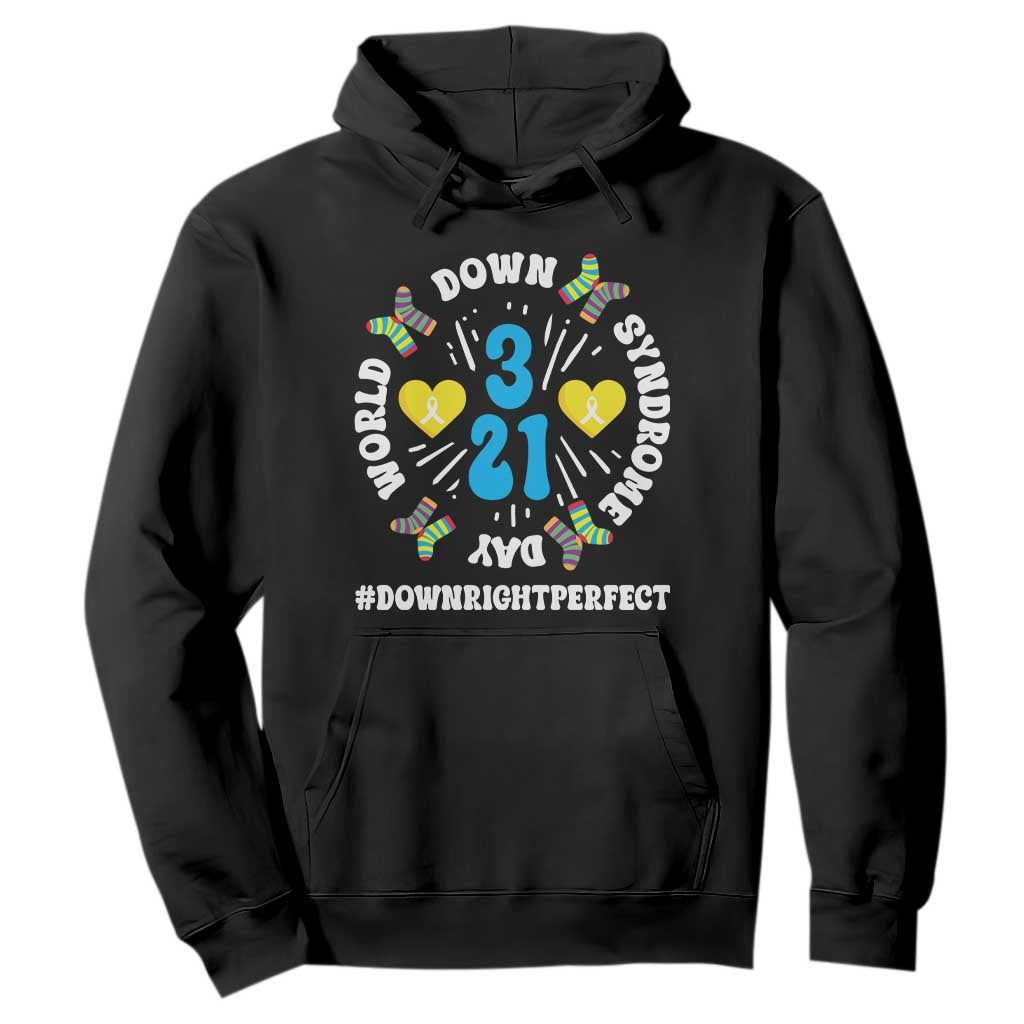 World Down Syndrome Day Hoodie 321 Awareness Support Blue Yellow Ribbon TS10 Black Print Your Wear