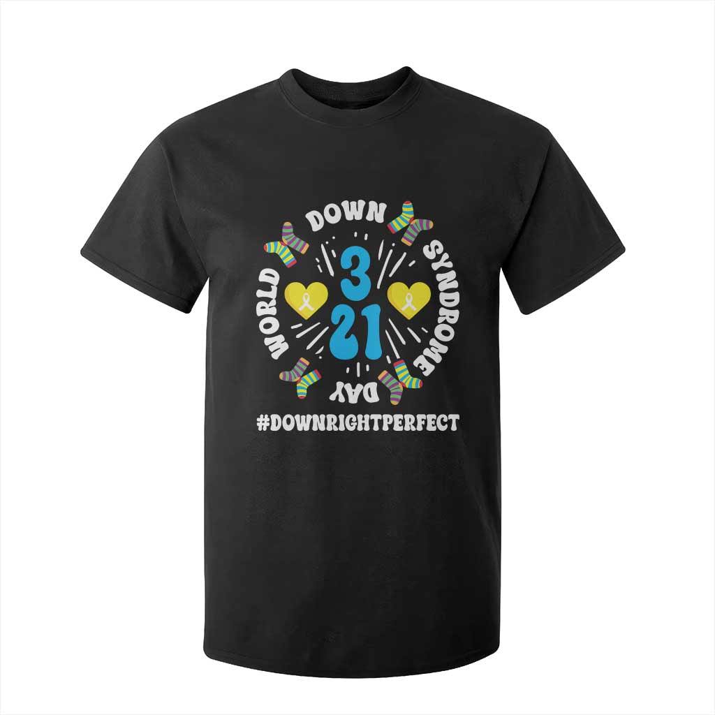 World Down Syndrome Day T Shirt For Kid 321 Awareness Support Blue Yellow Ribbon TS10 Black Print Your Wear
