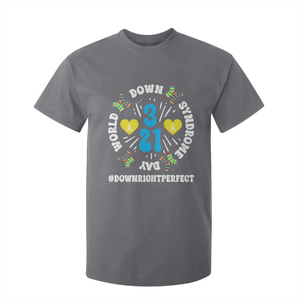 World Down Syndrome Day T Shirt For Kid 321 Awareness Support Blue Yellow Ribbon TS10 Charcoal Print Your Wear