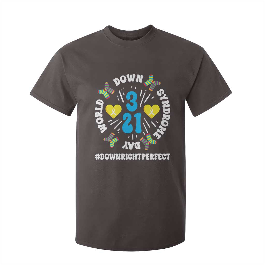 World Down Syndrome Day T Shirt For Kid 321 Awareness Support Blue Yellow Ribbon TS10 Dark Chocolate Print Your Wear