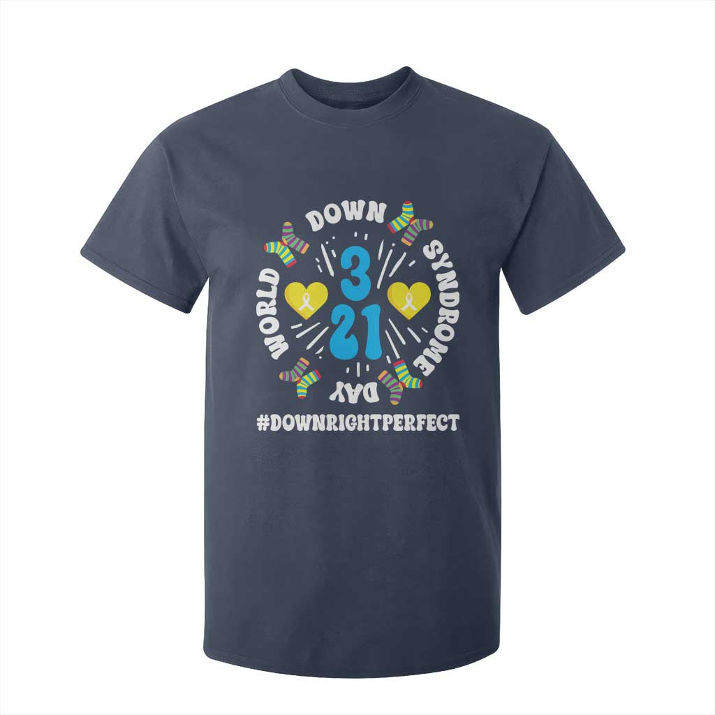 World Down Syndrome Day T Shirt For Kid 321 Awareness Support Blue Yellow Ribbon TS10 Navy Print Your Wear