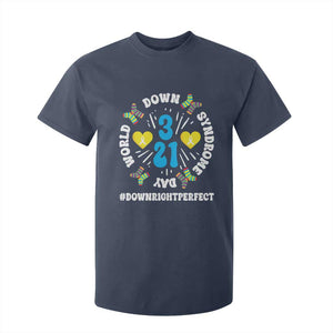 World Down Syndrome Day T Shirt For Kid 321 Awareness Support Blue Yellow Ribbon TS10 Navy Print Your Wear