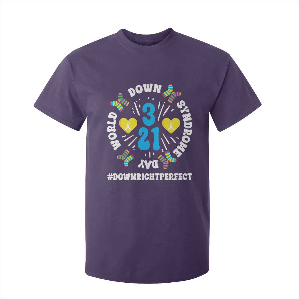 World Down Syndrome Day T Shirt For Kid 321 Awareness Support Blue Yellow Ribbon TS10 Purple Print Your Wear