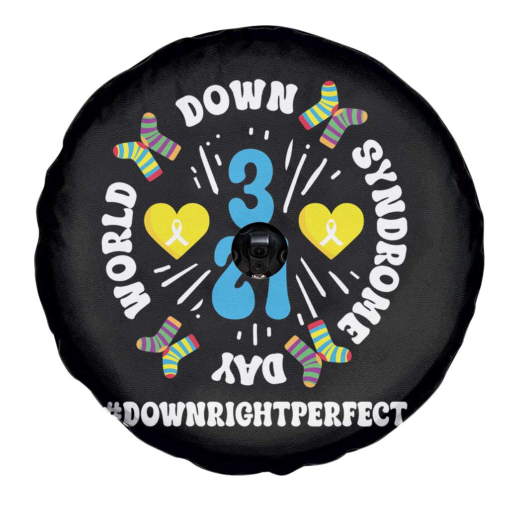 World Down Syndrome Day Spare Tire Cover 321 Awareness Support Blue Yellow Ribbon TS10 Print Your Wear