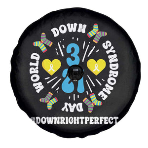 World Down Syndrome Day Spare Tire Cover 321 Awareness Support Blue Yellow Ribbon TS10 Print Your Wear