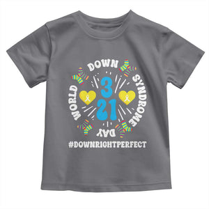 World Down Syndrome Day Toddler T Shirt 321 Awareness Support Blue Yellow Ribbon TS10 Charcoal Print Your Wear