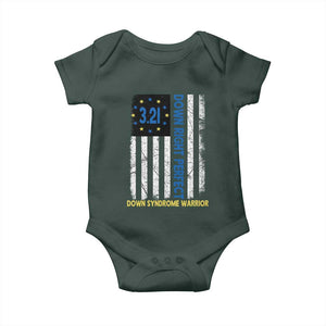 World Down Syndrome Day Baby Onesie Blue Yellow Ribbon American Flag 321 TS10 Print Your Wear
