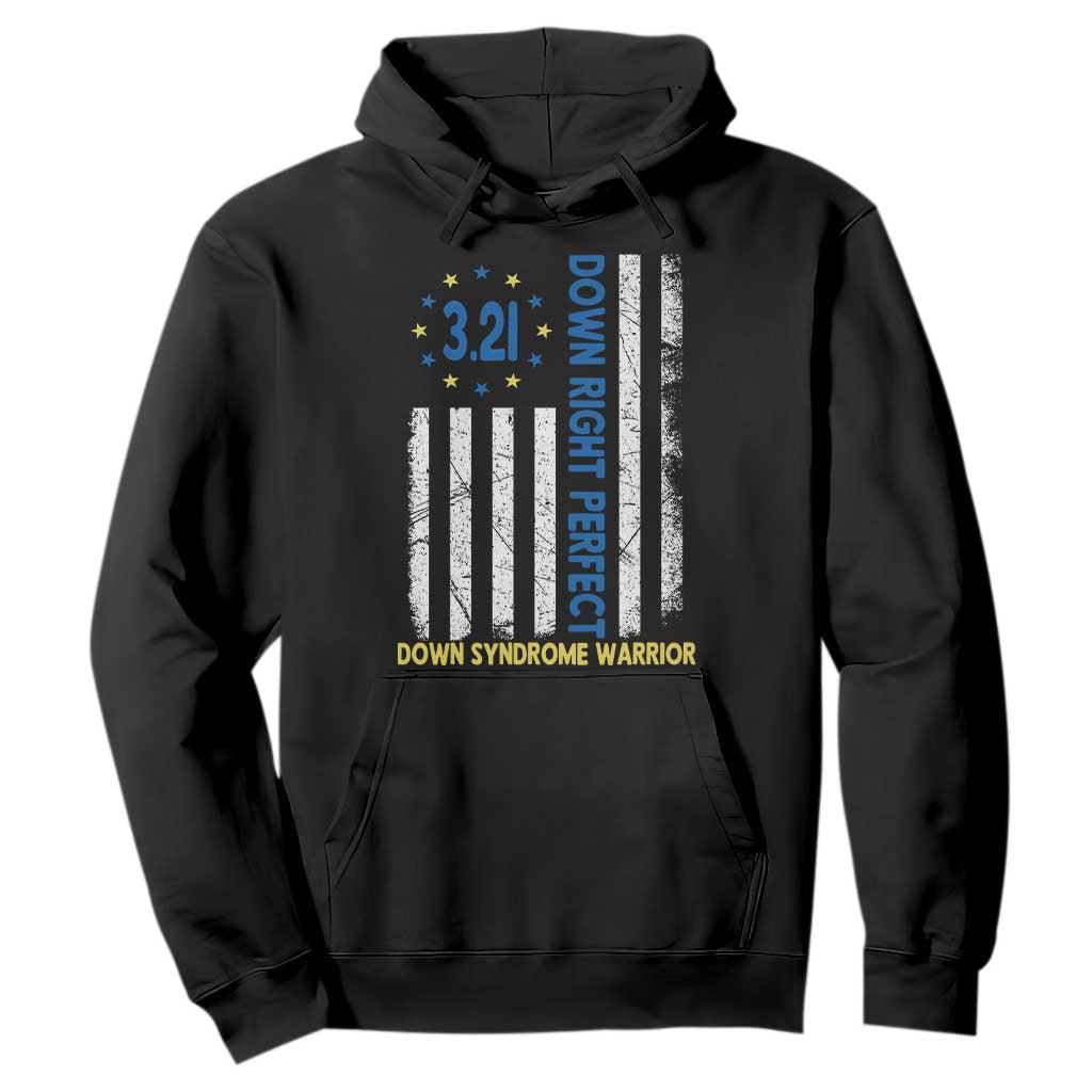 World Down Syndrome Day Hoodie Blue Yellow Ribbon American Flag 321 TS10 Black Print Your Wear
