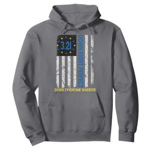 World Down Syndrome Day Hoodie Blue Yellow Ribbon American Flag 321 TS10 Charcoal Print Your Wear