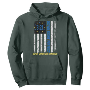 World Down Syndrome Day Hoodie Blue Yellow Ribbon American Flag 321 TS10 Dark Forest Green Print Your Wear