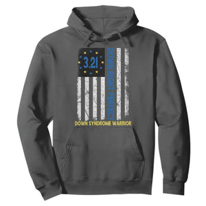 World Down Syndrome Day Hoodie Blue Yellow Ribbon American Flag 321 TS10 Dark Heather Print Your Wear