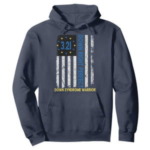 World Down Syndrome Day Hoodie Blue Yellow Ribbon American Flag 321 TS10 Navy Print Your Wear
