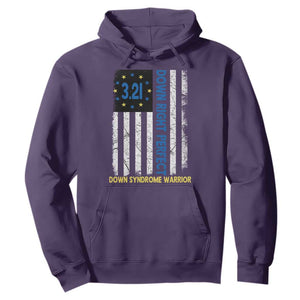 World Down Syndrome Day Hoodie Blue Yellow Ribbon American Flag 321 TS10 Purple Print Your Wear