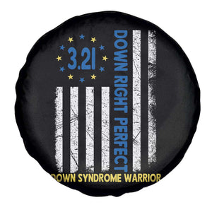 World Down Syndrome Day Spare Tire Cover Blue Yellow Ribbon American Flag 321 TS10 Print Your Wear