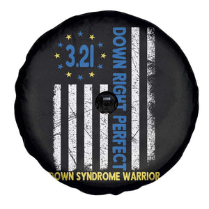 World Down Syndrome Day Spare Tire Cover Blue Yellow Ribbon American Flag 321 TS10 Print Your Wear