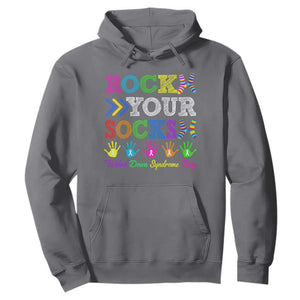 World Down Syndrome Day Hoodie Rock Your Socks Awareness Support 321 TS10 Charcoal Print Your Wear
