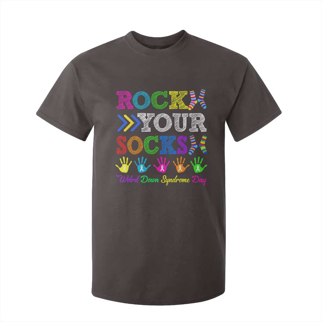 World Down Syndrome Day T Shirt For Kid Rock Your Socks Awareness Support 321 TS10 Dark Chocolate Print Your Wear